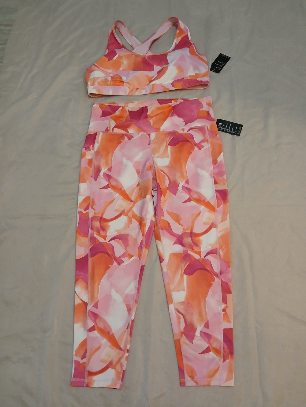 Ideology Pink & Orange Performance Activewear Set